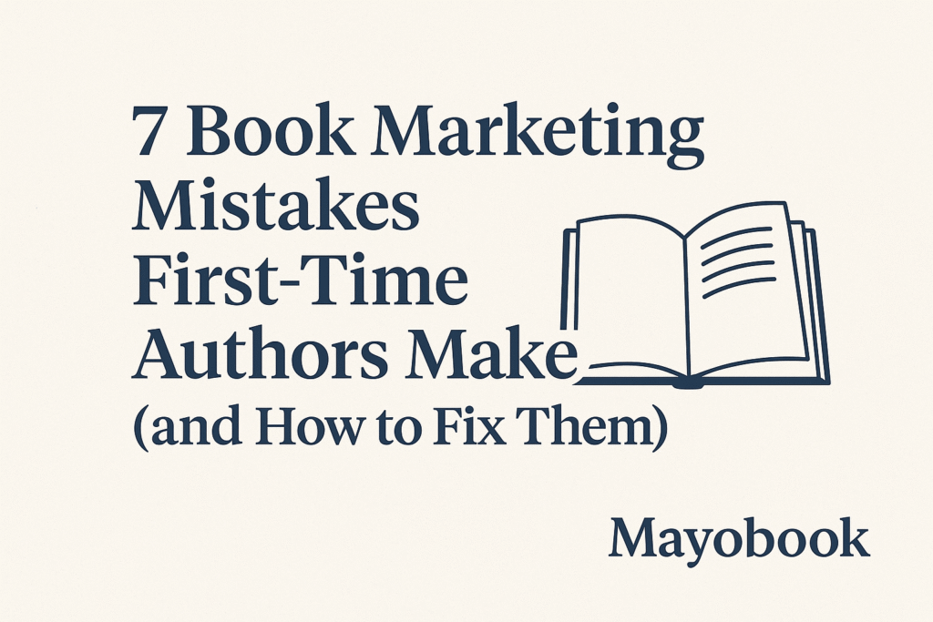 Home 8 Mayobook,Mayobook | Direct Bookstore for Wellness,Self-Help & Business Titles,Mayobook direct bookstore 7 Book Marketing Mistakes First-Time Authors Make