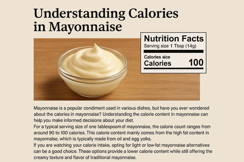 Mayonnaise Nutrition Facts 2 Understanding calories in mayonnaise