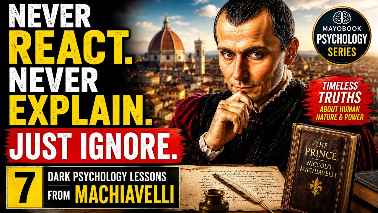 Never React. Never Explain. Just Ignore. | 7 Dark Psychology Lessons from Machiavelli
