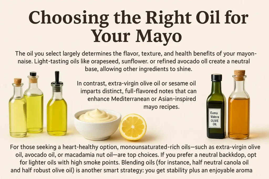 Choosing the right oil for your mayo