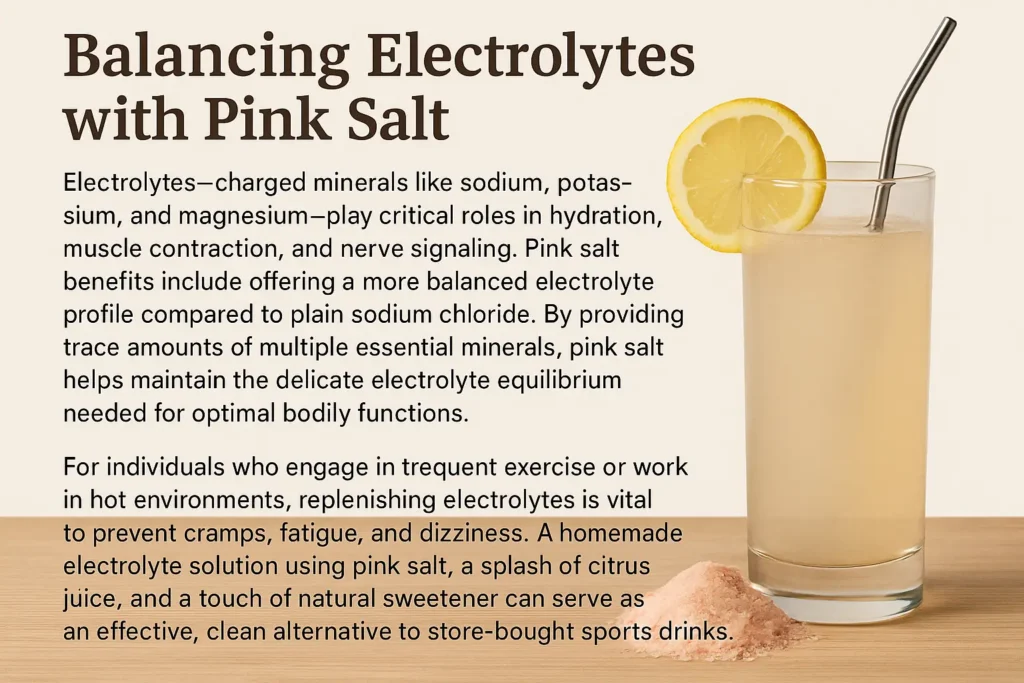 Balancing electrolytes with pink salt