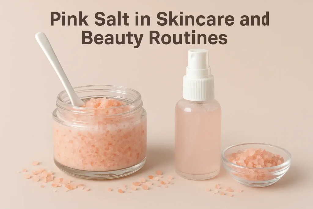 Pink salt in skincare and beauty routines