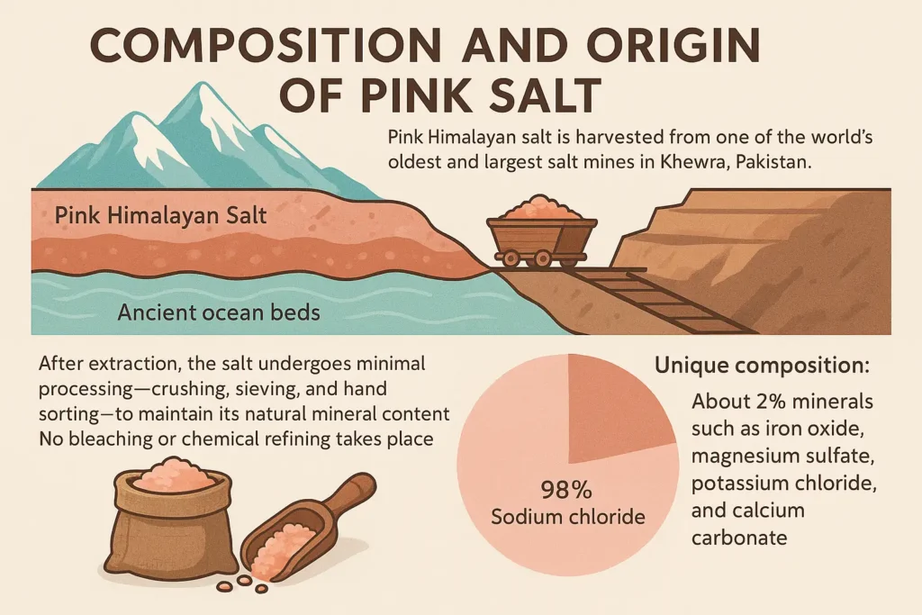 Pink Salt Vs Regular Salt: Which One Is Healthier For You 3 Composition and origin of pink salt