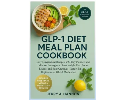 GLP-1 Diet Meal Plan Cookbook: Easy 5-Ingredient Recipes, a 90-Day Planner, and Mindset Strategies to Lose Weight Fast, Boost Energy, and Stop Cravings—Perfect for Beginners on GLP-1 Medication