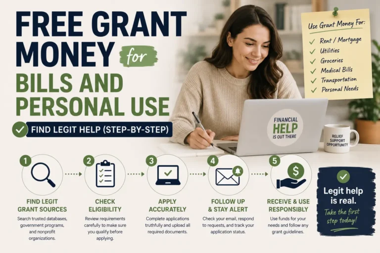 Free grant money for bills and personal use: find legit help (step-by-step)