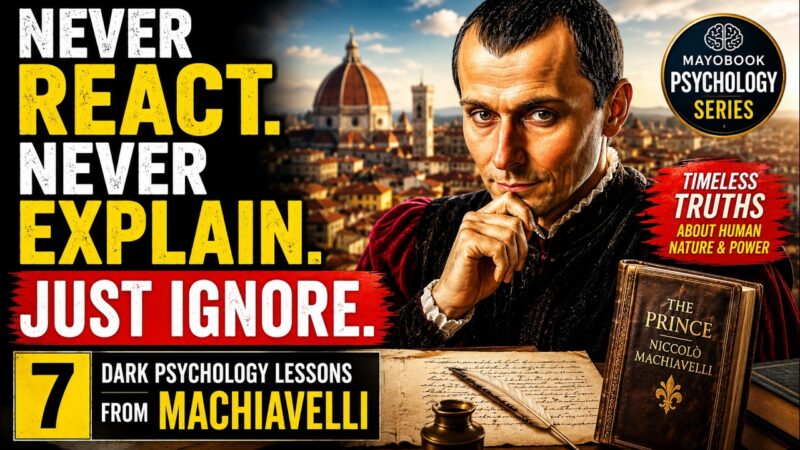 Never React. Never Explain. Just Ignore. | 7 Dark Psychology Lessons from Machiavelli