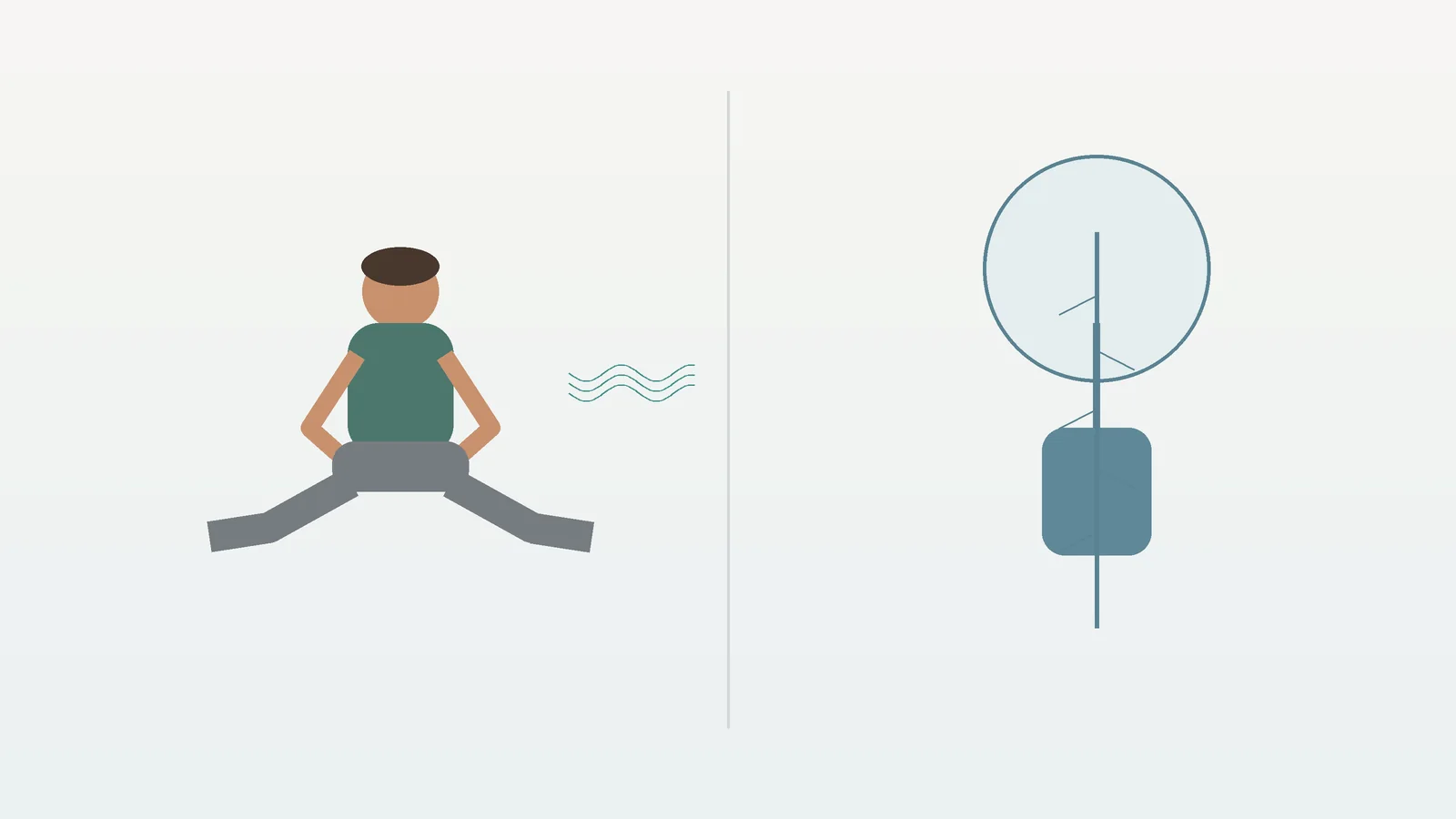 Evidence-aware visual contrasting gentle home breathing with clinical vagus nerve stimulation as different categories.