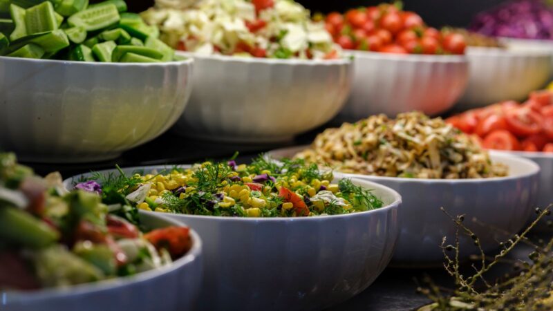 Colorful healthy meal bowls with vegetables and wholesome ingredients illustrating varied glp-1 meal ideas