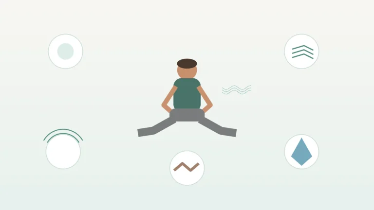 Evidence-aware visual comparing slow breathing, meditation, humming, gentle movement, cold and massage as vagus-related practices.