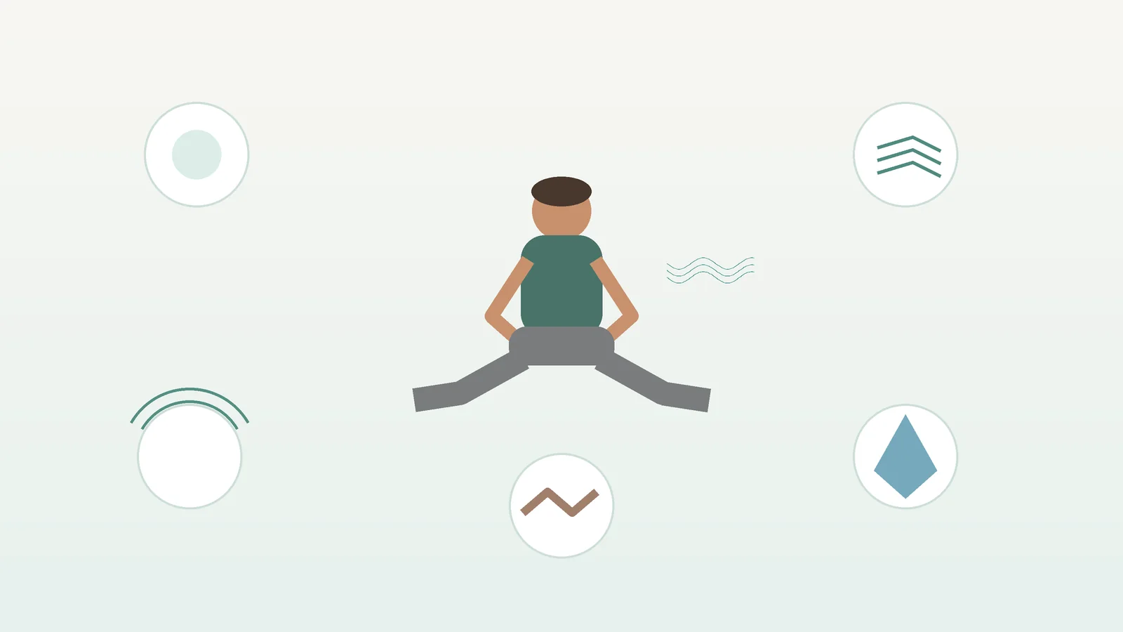 Evidence-aware visual comparing slow breathing, meditation, humming, gentle movement, cold and massage as vagus-related practices.